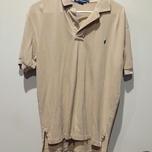 Ralph Lauren Brown, Tan Polo Shirt, Short Sleeve, Medium